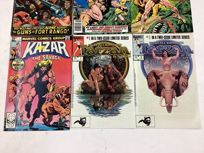 Lot 70 - Marvel Comics Red Wolf #1 (1972). Together with Tarzan lord of the jungle #1 (1977), Kazar #1 (1974), Kazar the savage #1 (1981) and Tarzan of the Apes limited series 1 and 2 (1984). (6)