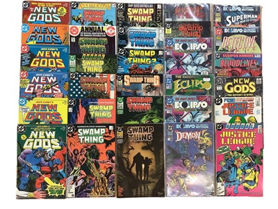 Lot 117 - Quantity of DC Comics, (1986) Swamp Thing 50th anniversary, Seven (1992) Eclipse "The Darkness Within comics to include The Many Faces of Evil "Gem Eye" issue, (1989) Jack Kirby's New Gods #1 "The...