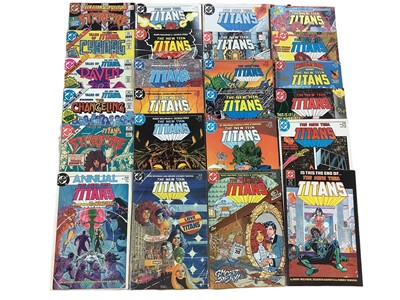 Lot 122 - DC Comics, (1980's) The New Teen Titans #1-10 missing #2 #23-40 missing #24 #26 #38 together with (1982) Annual #1(2) and (1983) Annual #2. (1980's) The New Teen Titans by Marv Wolfman and George P...