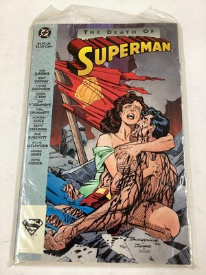 Lot 83 - DC Comics (1992) Superman "Death of Superman Memorial Set #75" and (1993) The Death of Superman.