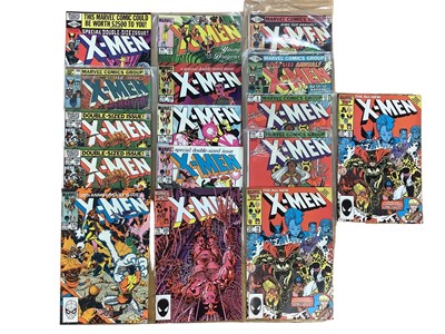 Lot 120 - Marvel Comics X-Men #137 special double size issue (1980), Death of Phoenix. Together with issues 150, 166, 175, 181, 186, 188, 193, and 205. Also includes X-Men king size annuals 4, 5, 6 and giant...