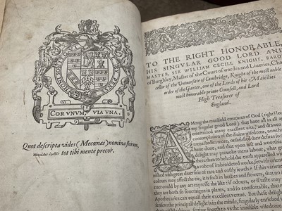 Lot 737 - The Herball or General Historie of Plantes, first edition 1597 by John Gerarde.