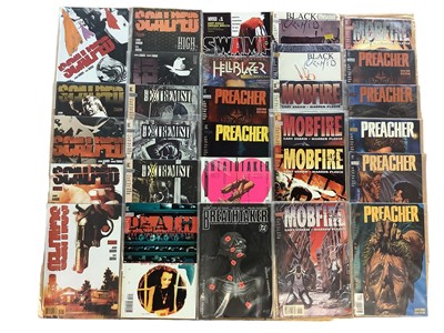 Lot 140 - Group of DC Vertigo comics to include The Invisibles, Egypt, Mobfire, Preacher, Black Orchid, Breathtaker, Scalped and others. Approximately 115 comics.