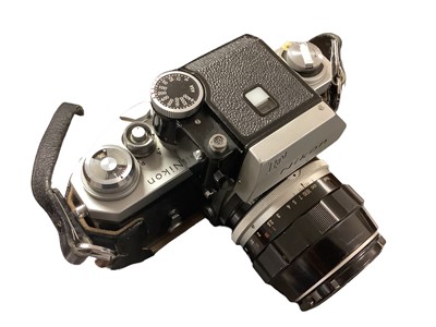 Lot 2354 - Nikon F SLR camera in leather case, serial number 7081404, circa Feb-April 1970.