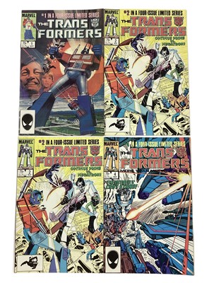 Lot 31 - Marvel Comics the Transformers #1 (1984). First apperance of the Autobots and Decepticons, 1 in a four issue limited series, together with issue 2 and 4 and includes the Transformers #5 (1985). Als...