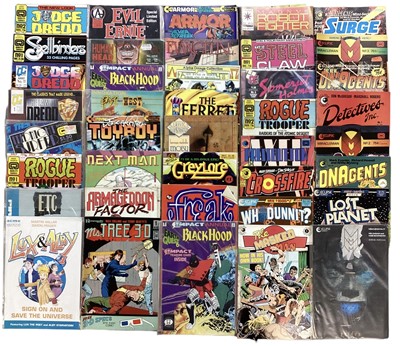 Lot 144 - Large group of mixed comics to include Dark Horse comics, Malibu, Impact comics, Eclipse comics and others. Approximately 210 comics.