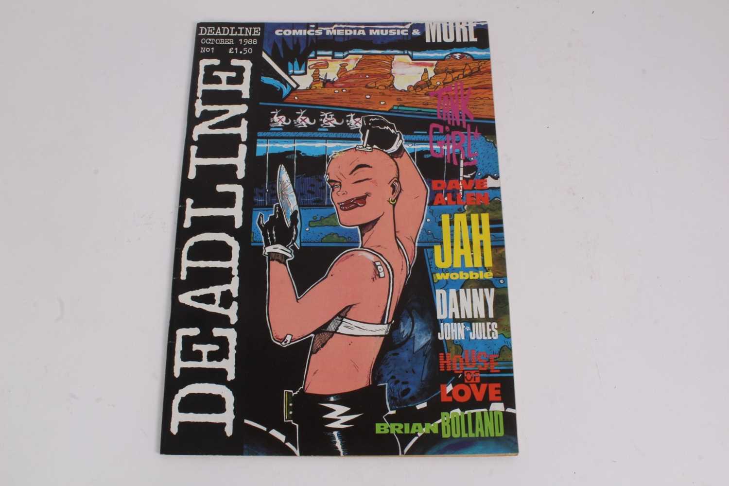 Lot 20 - Deadline magazine #1 (1988) First apperance of Tank Girl by Jamie Hewlett, Priced $1.50. (1)