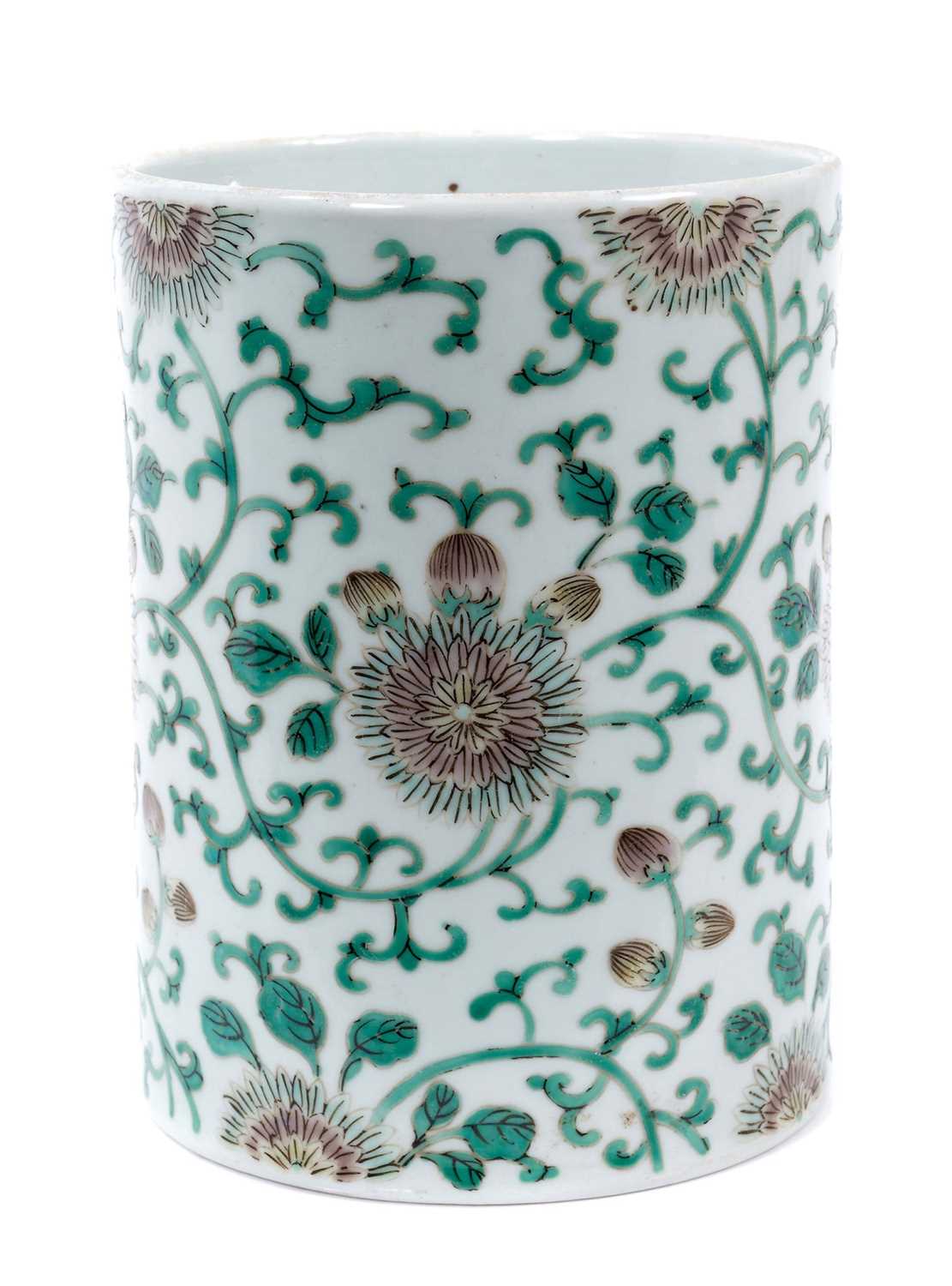 Lot 45 - Chinese porcelain brush pot