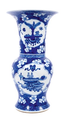 Lot 13 - Chinese blue and white Gu vase