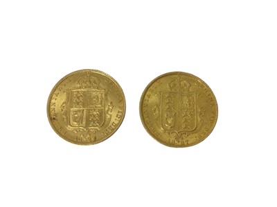 Lot 451 - G.B. - Gold Half Sovereigns Victoria JH 1887 x 2 A. UNC (2 coins)