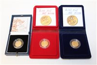 Lot 2124 - G.B. Elizabeth II 1980, 1982 and 1999 Gold...