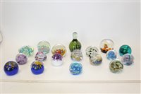 Lot 2136 - Collection of glass paperweights - including...