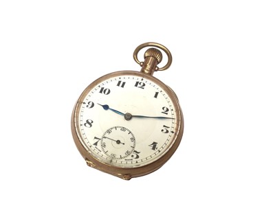 Lot 132 - 1920s 9ct gold cased pocket watch