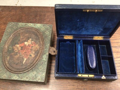 Lot 136 - Services Army pocket watch and Cymrex pocket watch both in original boxes, one other plated pocket watch, silver cigarette case, small group of jewellery, bijouterie and a Victorian navy leather je...