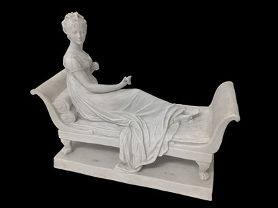 Lot 239 - 19th century Sèvres porcelain figure of a classical reclining female figure