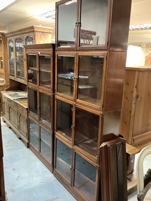 Lot 1271 - Three Early 20th century E.S.A. Esavian modular bookcases enclosed by glazed doors