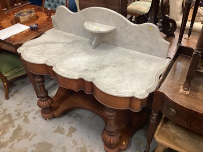 Lot 1233 - Victorian mahogany duchess washstand with white marble top