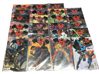 Lot 156 - DC Comics Superman/Batman #1-24 (missing #4). Key Issues #8 Reintroduced Supergirl Kara Zor-El, #22 First cameo appearance of Batman Beyond outside of the animated series, #23 First full appearance...