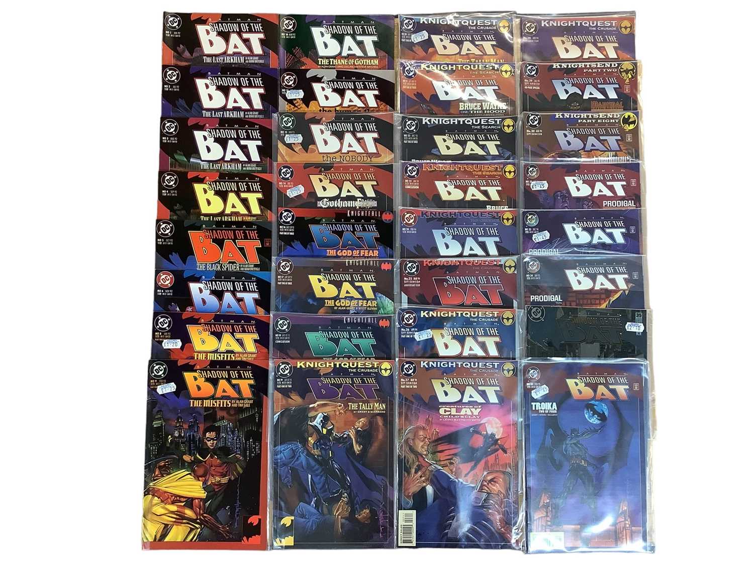Lot 169 - DC Comics, Batman Shadow of the Bat (incomplete run) #1-94 (missing #7, 12, 15, 31, 36, 40, 64, 80). Key Issues #1 First appearance of Victor Zsasz, #83 Helena Bertinelli becomes Batgirl.