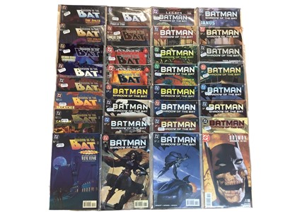 Lot 169 - DC Comics, Batman Shadow of the Bat (incomplete run) #1-94 (missing #7, 12, 15, 31, 36, 40, 64, 80). Key Issues #1 First appearance of Victor Zsasz, #83 Helena Bertinelli becomes Batgirl.