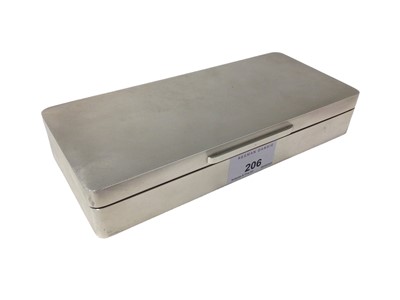 Lot 206 - Contemporary silver cigarette box
