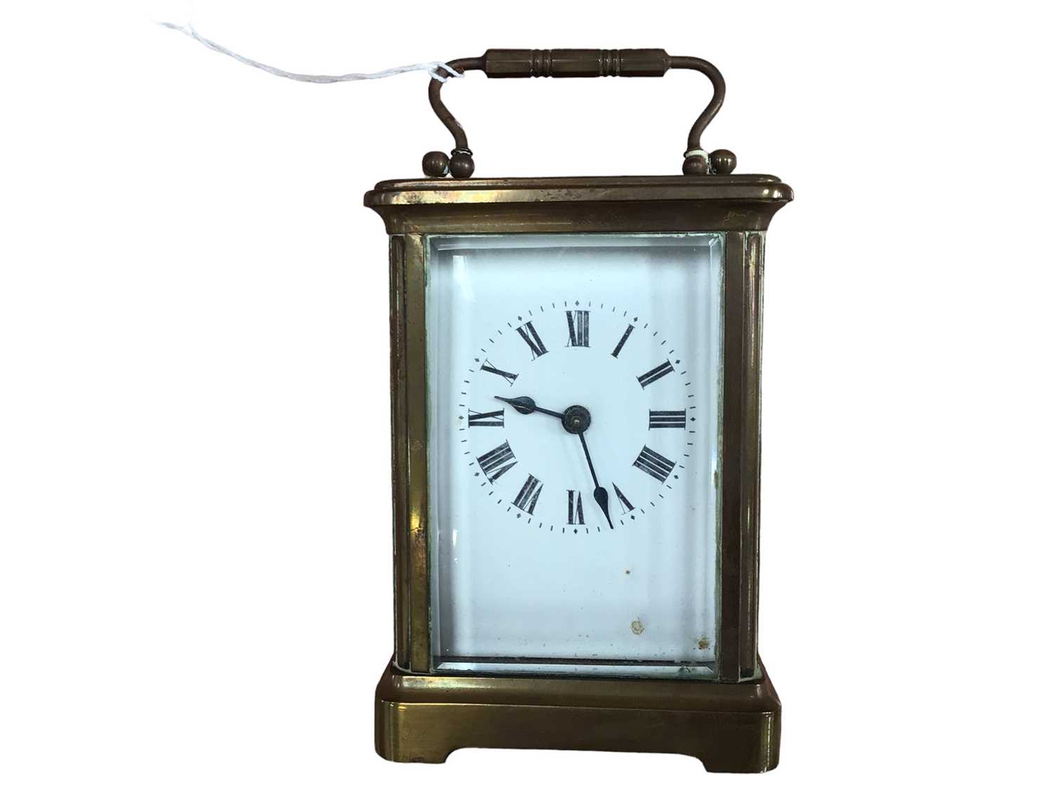 Lot 2476 - French brass-cased carriage clock with