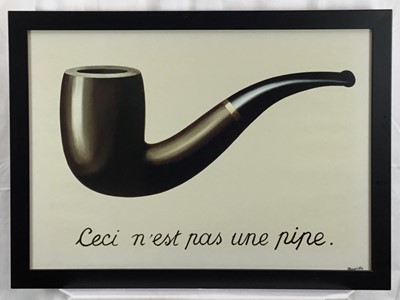 Lot 234 - After René Magritte (1898-1967) coloured print - 'Ceci n'est pas une pipe', 48.5cm x 68.5cm, in glazed frame