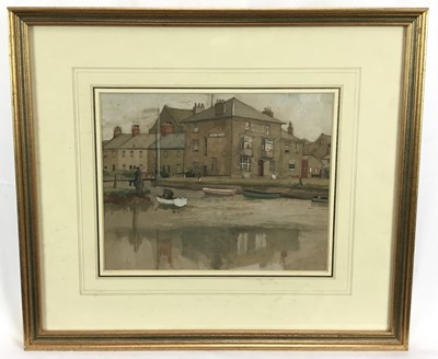 Lot 250 - Gwen White, early 20th century, watercolour - 'At West Bay', 21cm x 25.5cm, in glazed gilt frame