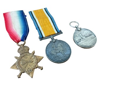 Lot 743 - Three First World War medals comprising 1914 - 15 Star and War medals named to J. 6826. G. Issacson. L.  Sig. R. N. and a George V Royal Naval Fleet Reserve Long Service and Good Conduct medal name...