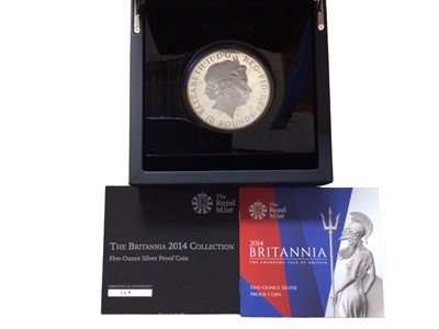 Lot 507 - G.B. - Royal Mint silver proof 5oz Britannia coin 2014