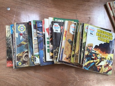 Lot 1535 - Collection of military comic books, including War Picture Library, Commando, etc