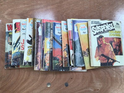 Lot 1535 - Collection of military comic books, including War Picture Library, Commando, etc