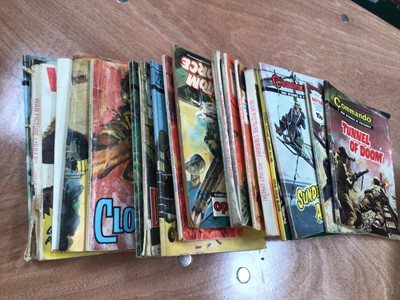 Lot 1535 - Collection of military comic books, including War Picture Library, Commando, etc