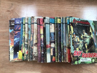 Lot 1535 - Collection of military comic books, including War Picture Library, Commando, etc