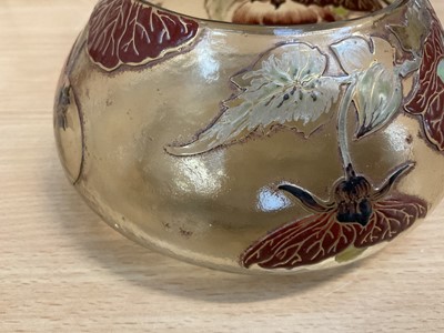 Lot 1104 - Gallé-style enamelled glass bowl