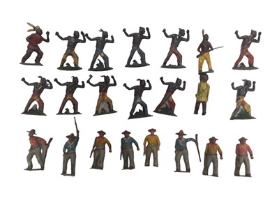 Lot 1905 - Selection of lead soldiers including mounted camel riders, cavalary and infantry ( qty)