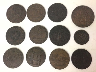 Lot 477 - G.B. - Mixed 18th century Middlesex Provincial Copper Token - coinage to include Half Pennies H. Young 1794 (Ref: D&H 39) GEF, Salters - Charing Cross (undated) GVF (D&H 473), Moore's Lace Manufact...