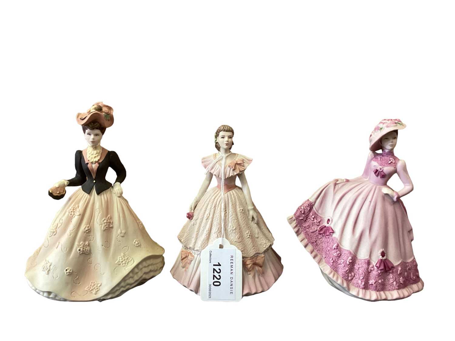 Lot 1220 - Nine Coalport Beau Monde figures