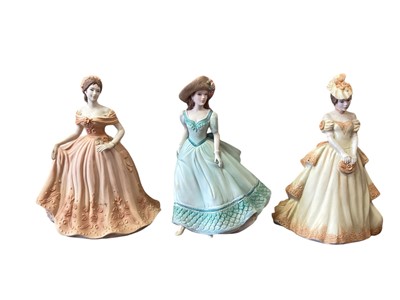 Lot 1220 - Nine Coalport Beau Monde figures