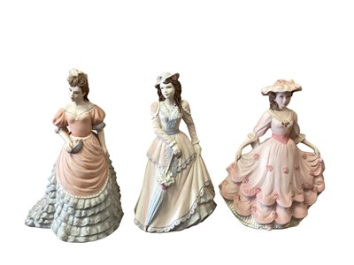 Lot 1220 - Nine Coalport Beau Monde figures