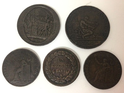 Lot 487 - France - Mixed 18th century revolution bronze Token Coinage