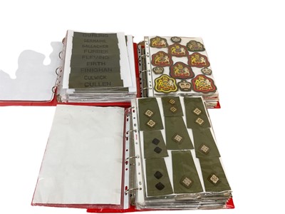 Lot 769 - Three albums of British military cloth badges to include rank insignia (3 albums)