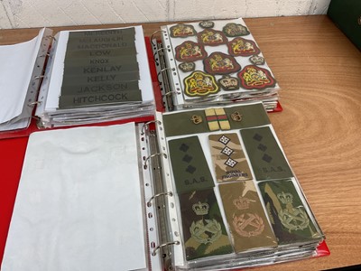 Lot 769 - Three albums of British military cloth badges to include rank insignia (3 albums)