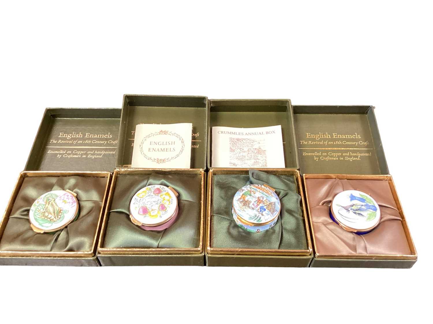 Lot 1227 - Collection of enamel boxes, mostly Crummles,