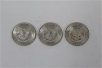 Lot 2195 - U.S.A. Morgan Silverer Dollars - 1882, 1883O...