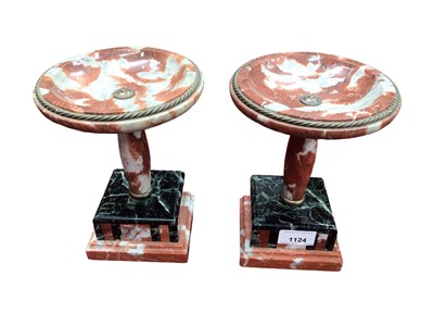 Lot 1124 - Pair of Classical revival marble tazzas