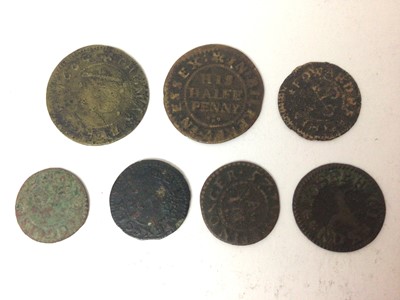 Lot 492 - G.B. - Essex mixed 17th century Tokens to include Billericay Half Penny, Miles Hackluitt 1666 (Ref: Williamson 17), Farthings Chipping Ongar, Jacob Archer scarce (Will: 73), Dedham, Nathaniell Back...