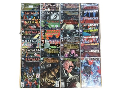 Lot 174 - Group of DC comics Batman to include Batman Gotham after midnight 1 - 12 (2008 to 2009), Gotham Underground 1 - 9 ( 2007 to 2008), Batman city of light (2003 to 2004) and Batman and the Mad Monk (2...