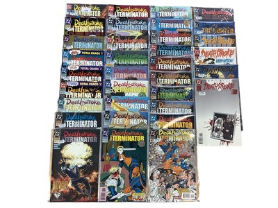 Lot 176 - DC Comics Deathstroke the Terminator (1990's) an incomplete run from issue 2 to 48. Together with Year one Deathstroke annual #4 1995. Also to include a small amount Two-Face comics, Man-Bat, Joker...
