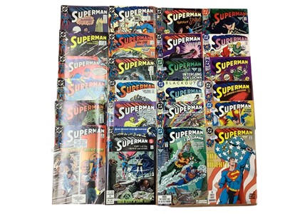 Lot 180 - DC Comics Superman (1980's) #332 #333 #338 #389 #390, Special Superman Annual (1984) #2, selection of Superman Vol 2 comics to including key issue #1 (origin of Metallo) #4 (first appearance of Blo...